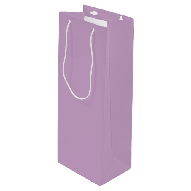 Sac Cadeau Pour Bouteille Couleur solide Lilac (Devant Angle)