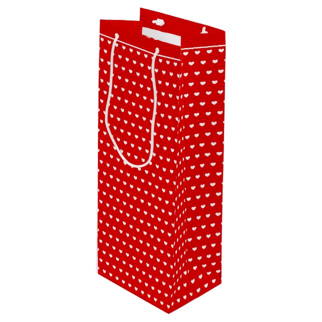 Sac Cadeau Pour Bouteille Couleurs classiques Couleurs rouges et blanches Mo (Devant Angle)