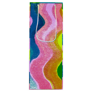 Sac Cadeau Pour Bouteille Couleurs ondulées