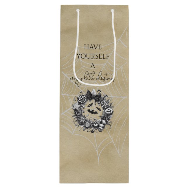Sac Cadeau Pour Bouteille Couronne Macabre (Devant)