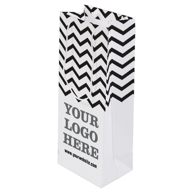 Sac Cadeau Pour Bouteille Créez votre propre logo (Devant Angle)