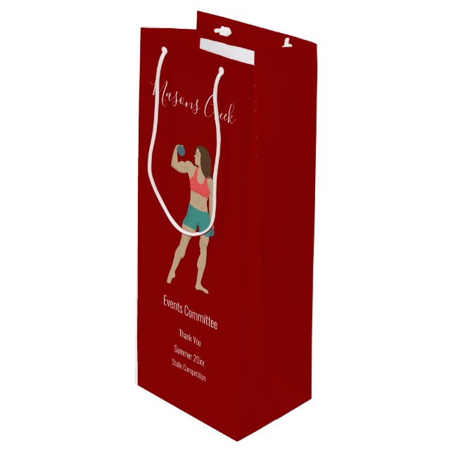 Sac Cadeau Pour Bouteille Culturisme (Devant Angle)