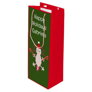 Sac Cadeau Pour Bouteille Cute Noël Axolotl Custom
