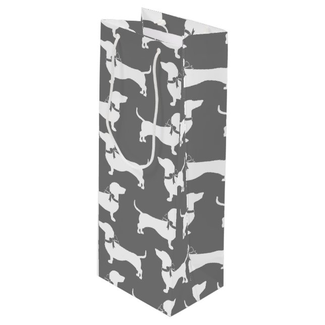 Sac Cadeau Pour Bouteille Dachshund Wiener Chien Chien Chien Chien Chien Pup (Devant Angle)