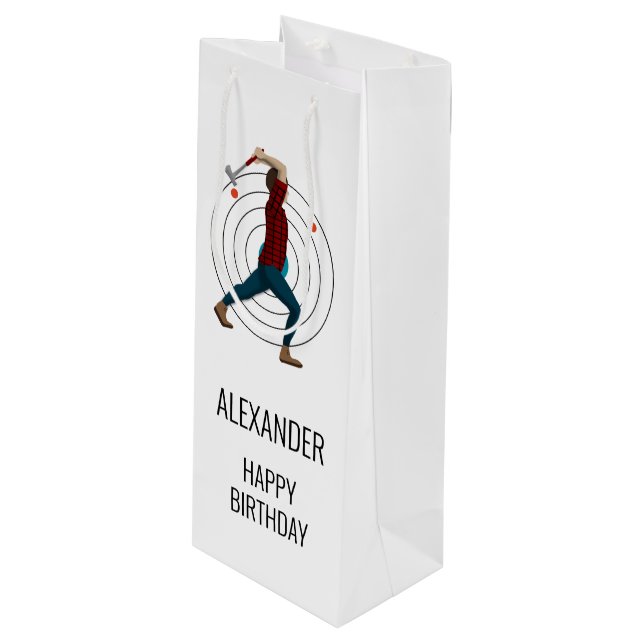 Sac Cadeau Pour Bouteille Défilement Ax (Devant Angle)