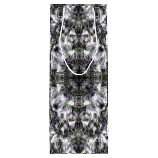 Sac Cadeau Pour Bouteille Dentelle argentée (Dos)