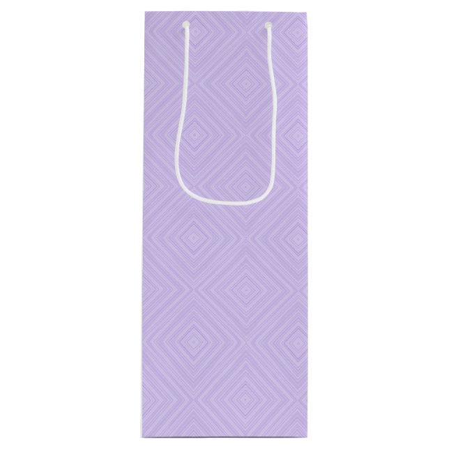 Sac Cadeau Pour Bouteille Diamant géométrique violet Lilac (Devant)
