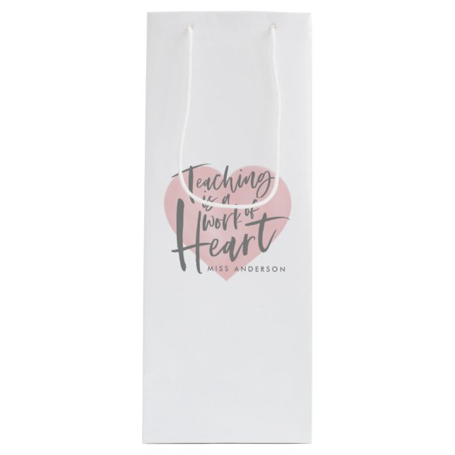 Sac Cadeau Pour Bouteille Don de l'enseignant (Devant)