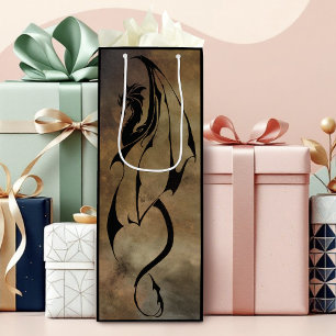 Sac Cadeau Pour Bouteille Dragon de tuile de pierre