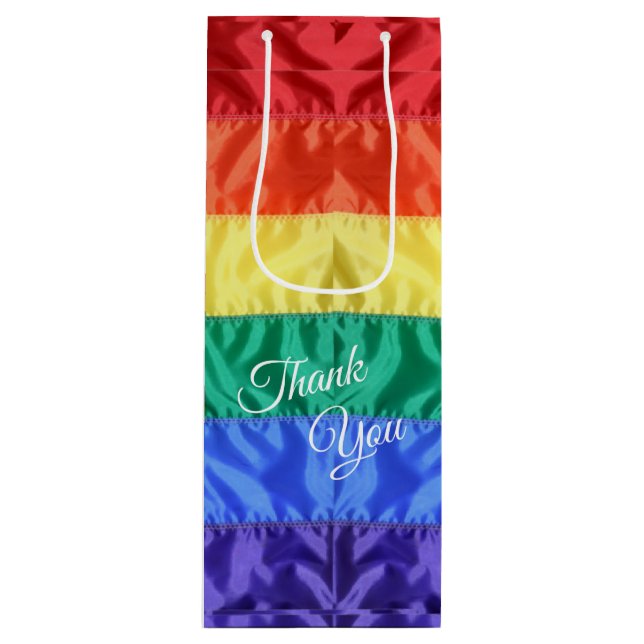 Sac Cadeau Pour Bouteille Drapeau arc-en-ciel gay pride LGBT LGBTQ bandes ar (Devant)
