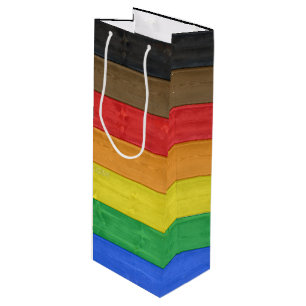 Sac Cadeau Pour Bouteille Drapeau de fierté gay inclusif SlipperyJoe's à tex