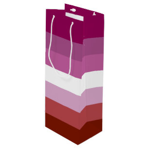 Sac Cadeau Pour Bouteille Drapeau de fierté lesbienne de SlipperyJoe féminin