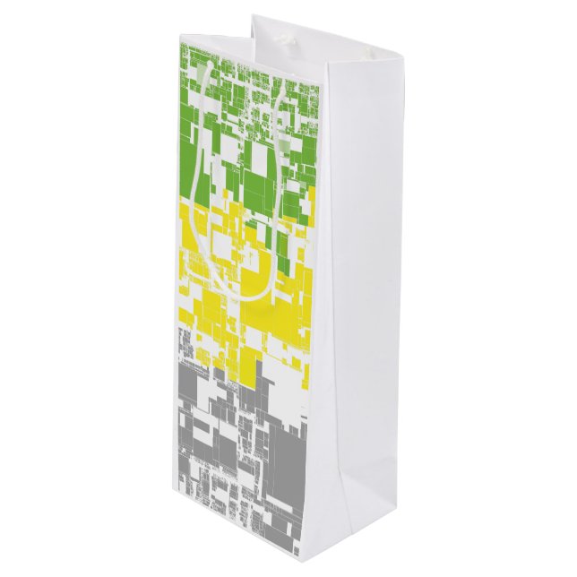 Sac Cadeau Pour Bouteille Drapeau de fierté lithromantique abstrait funky gé (Devant Angle)