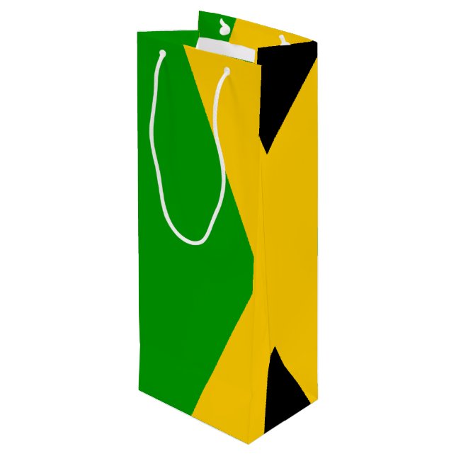 Sac Cadeau Pour Bouteille Drapeau de la Jamaïque (Dos Angle)