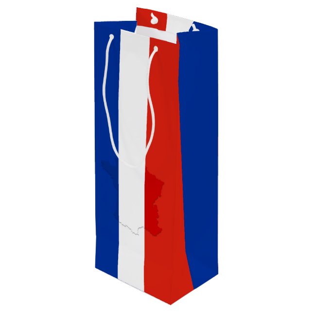 Sac Cadeau Pour Bouteille drapeau français (Dos Angle)