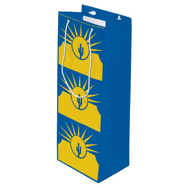 Sac Cadeau Pour Bouteille Drapeau Mesa, Arizona Vin Cadeau (Devant Angle)