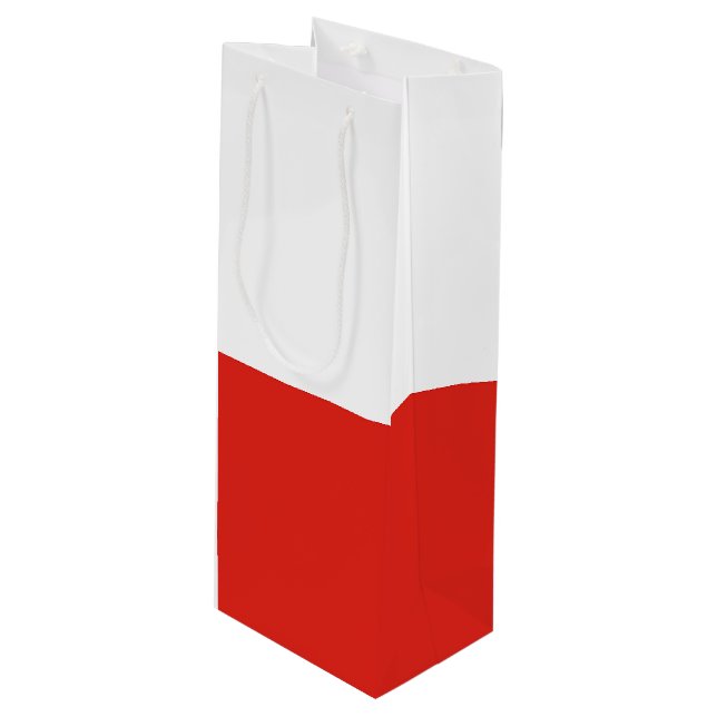 Sac Cadeau Pour Bouteille Drapeau polonais (Devant Angle)