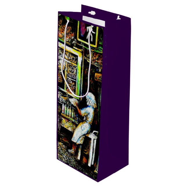Sac Cadeau Pour Bouteille Éblouissant (Devant Angle)