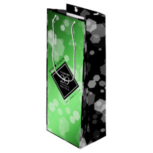 Sac Cadeau Pour Bouteille Élégant 20e anniversaire de Mariage d'émeraude