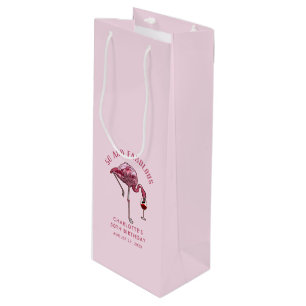 Sac Cadeau Pour Bouteille Elégant Flamant rose rose 50e anniversaire nouveau