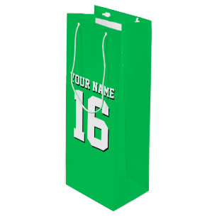Sac Cadeau Pour Bouteille Emerald Green Sports Jersey Team Jersey