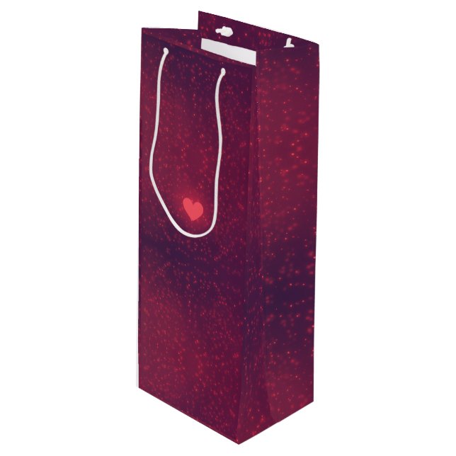 Sac Cadeau Pour Bouteille Ensemble cadeau de la Saint-Valentin (Devant Angle)