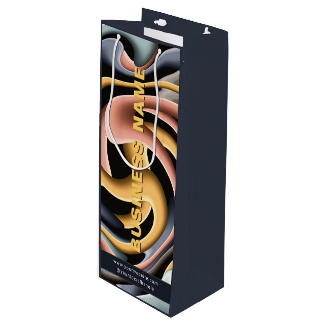 Sac Cadeau Pour Bouteille Entreprise Marque Moderne Société Promotionnelle P (Devant Angle)