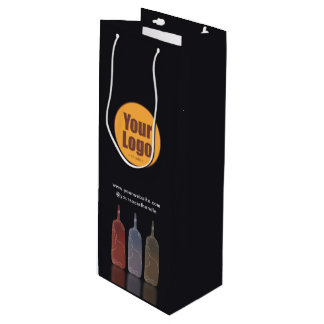 Sac Cadeau Pour Bouteille Entreprise Moderne Minimaliste Logo d'Entreprise P