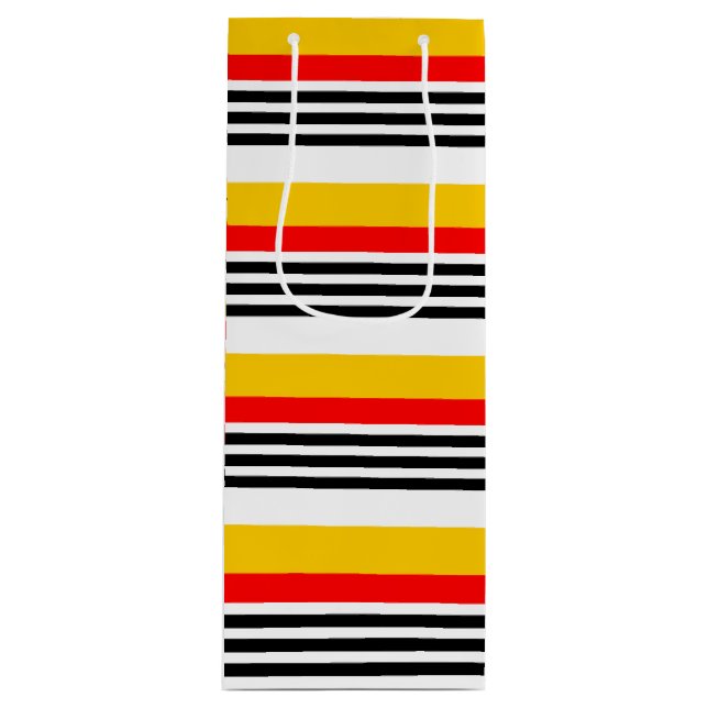 Sac Cadeau Pour Bouteille Espagnol Classique Stripe Multi vin (Devant)