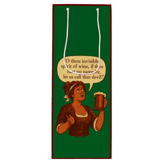 Sac Cadeau Pour Bouteille Esprit invisible du vin (Devant)