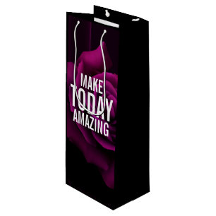Sac Cadeau Pour Bouteille Faites aujourd'hui Extraordinaire Purple Rose Insp
