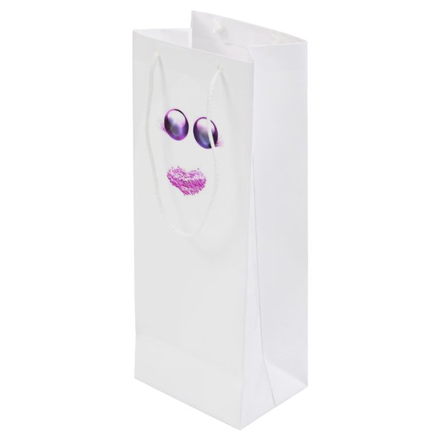 Sac Cadeau Pour Bouteille Fantôme de parties scintillant de Pinkoween (Dos Angle)