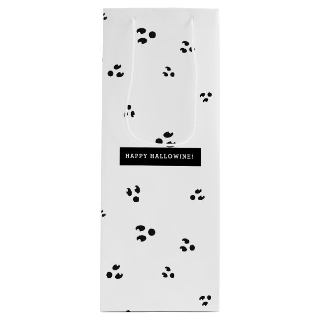 Sac Cadeau Pour Bouteille Fantôme Happy Hallowine (Devant)