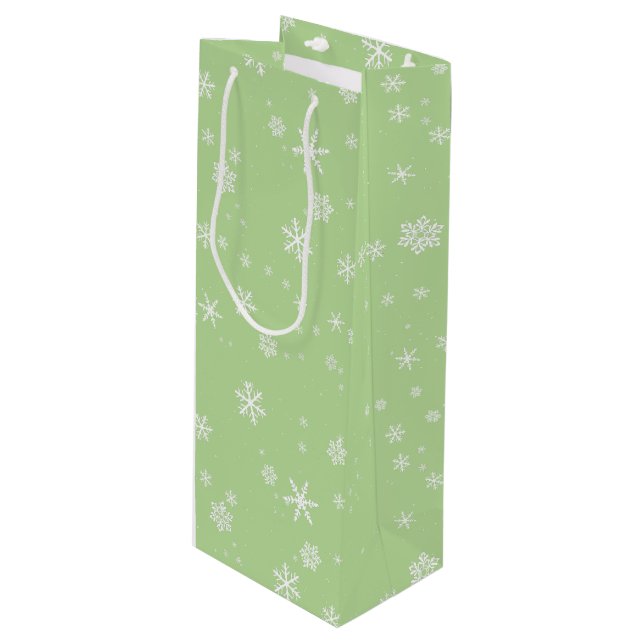 Sac Cadeau Pour Bouteille Festivals des flocons de neige sur les vacances de (Devant Angle)