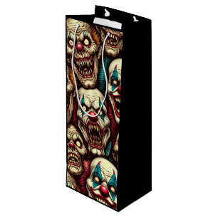 Sac Cadeau Pour Bouteille Fête d'Halloween aux clowns effrayants