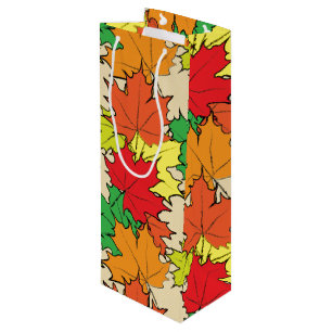 Sac Cadeau Pour Bouteille Feuilles d'érable I