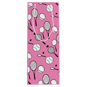 Sac Cadeau Pour Bouteille Filles blanches noires roses de tennis