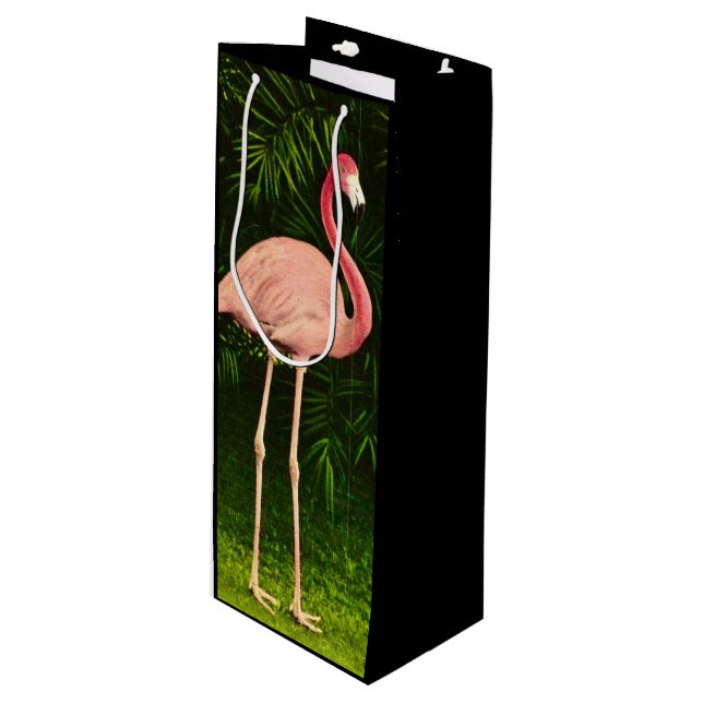 Sac Cadeau Pour Bouteille Flamant rose magnifiquement (Devant Angle)