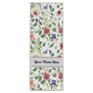 Sac Cadeau Pour Bouteille Fleurs d'héliotrope florale personnalisables