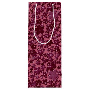Sac Cadeau Pour Bouteille Fleurs éparses, Sac-CADEAU À VINS Violets De Plum