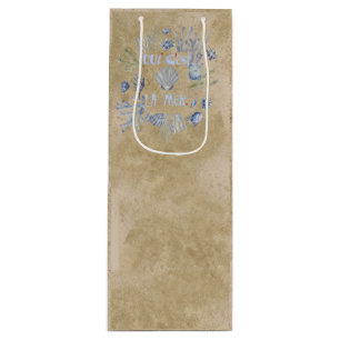 Sac Cadeau Pour Bouteille Français La Mer Coques Cadeau de corail Cadeau Liq