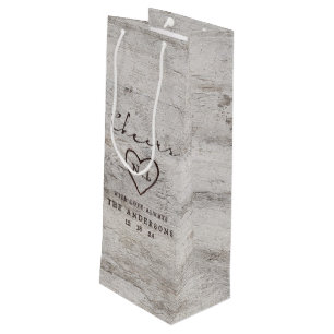 Sac Cadeau Pour Bouteille Frères de charité sculptés Rustic Birch Cheval Mar