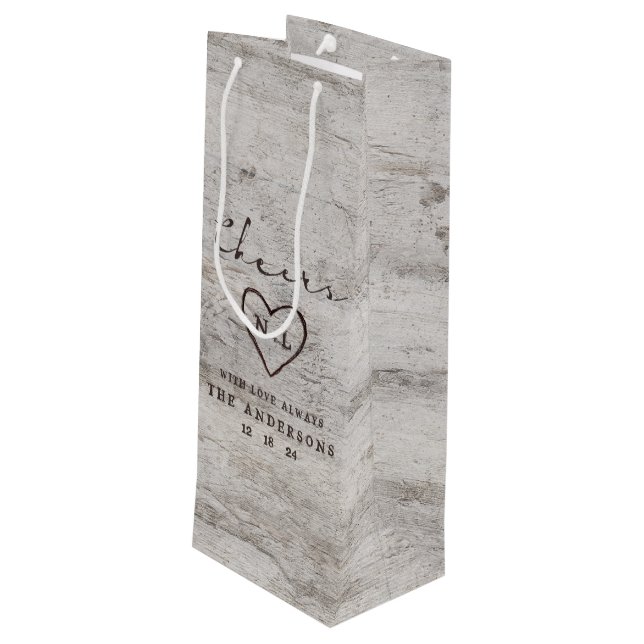 Sac Cadeau Pour Bouteille Frères de charité sculptés Rustic Birch Cheval Mar (Dos Angle)