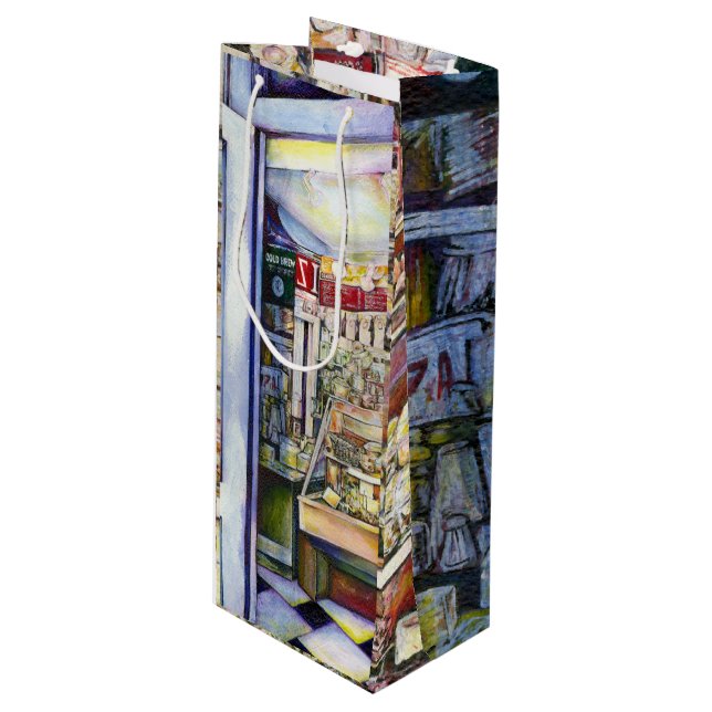 Sac Cadeau Pour Bouteille Froid Brew dans un Hot Deli (Devant Angle)