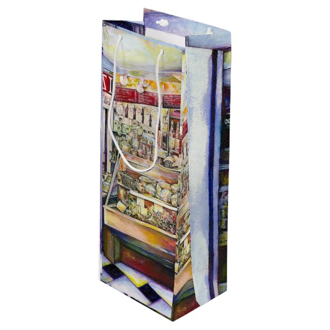 Sac Cadeau Pour Bouteille Froid Brew dans un Hot Deli (Devant Angle)