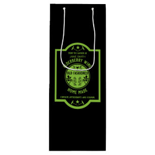 Sac Cadeau Pour Bouteille Fruit d'Elderberry fait maison