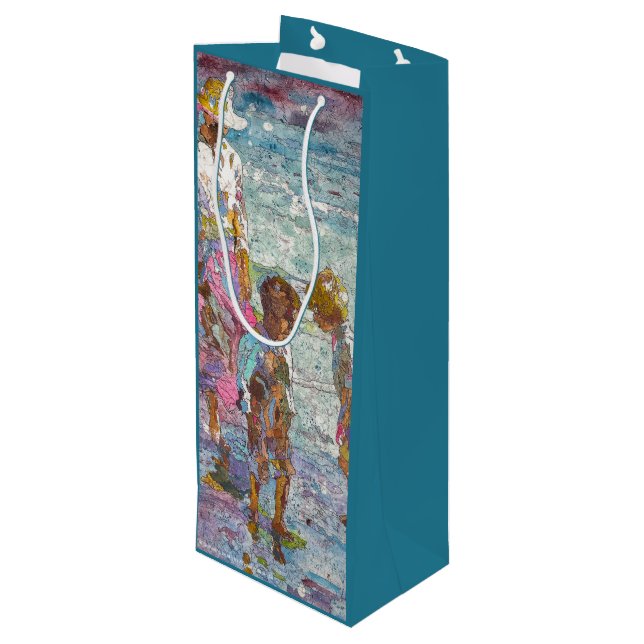 Sac Cadeau Pour Bouteille Gathering Light © – Mothers Day Wine Gift Bag (Dos Angle)