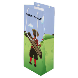 Sac Cadeau Pour Bouteille Golfeur personnalisé par amusement sur le terrain