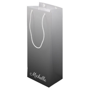 Sac Cadeau Pour Bouteille gradient personnel ombre blâmes of grey