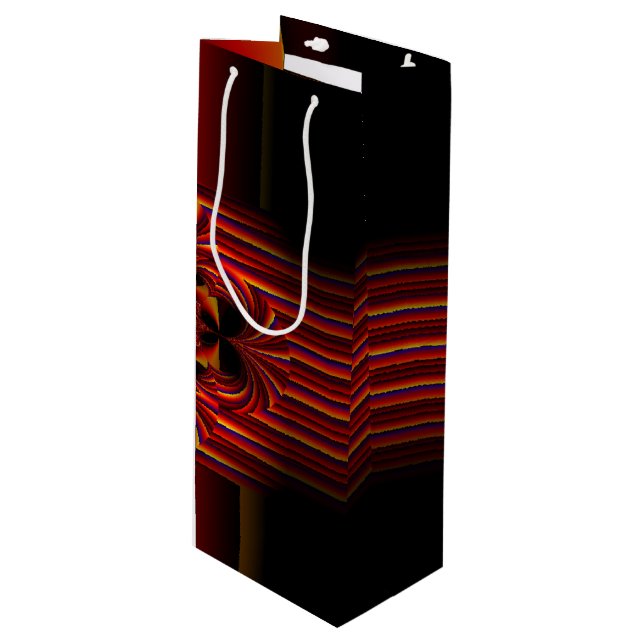 Sac Cadeau Pour Bouteille Grandes Petites Bandes Avec Bow (Devant Angle)